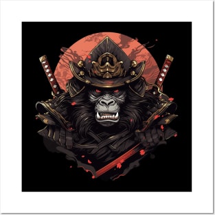 samurai gorilla Posters and Art